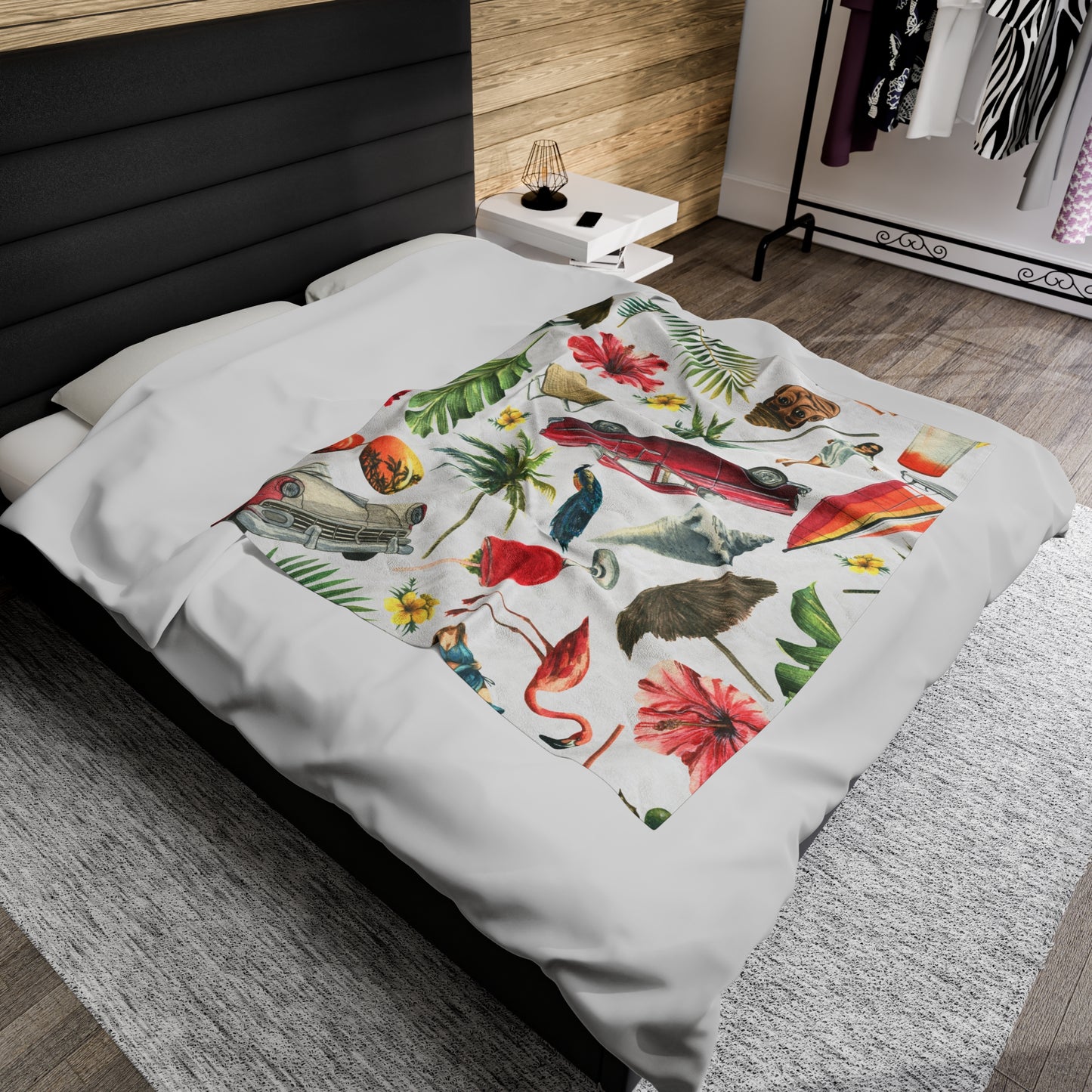 Beach Inspired / Velveteen Plush Blanket