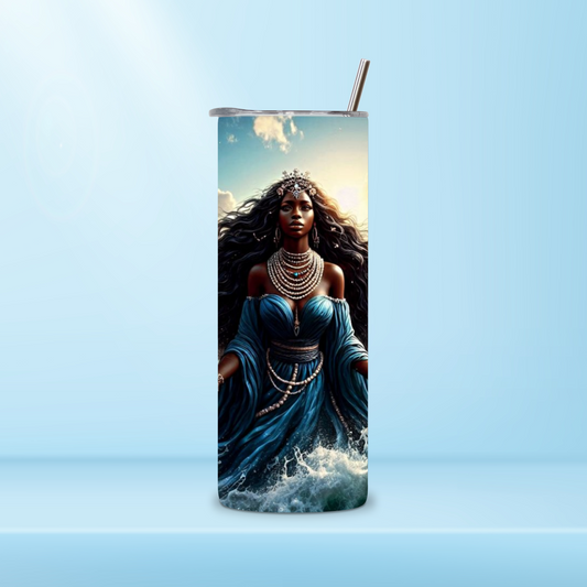 20oz Tumbler Inspired on Orisha Yemaya